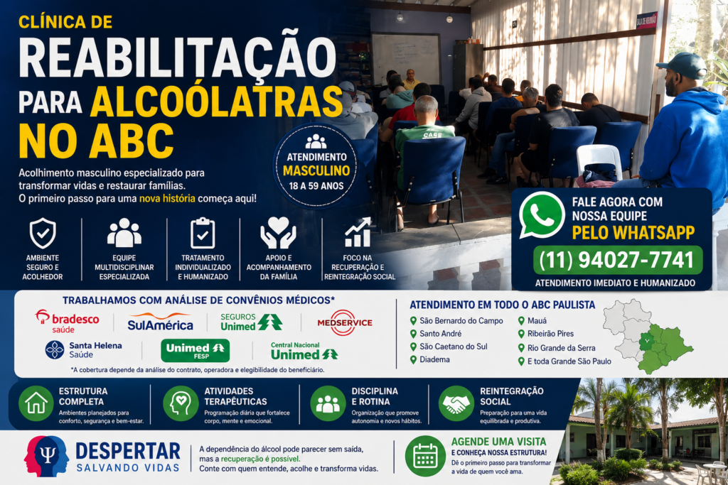 Clínica de Reabilitação para Alcoólatras no ABC
