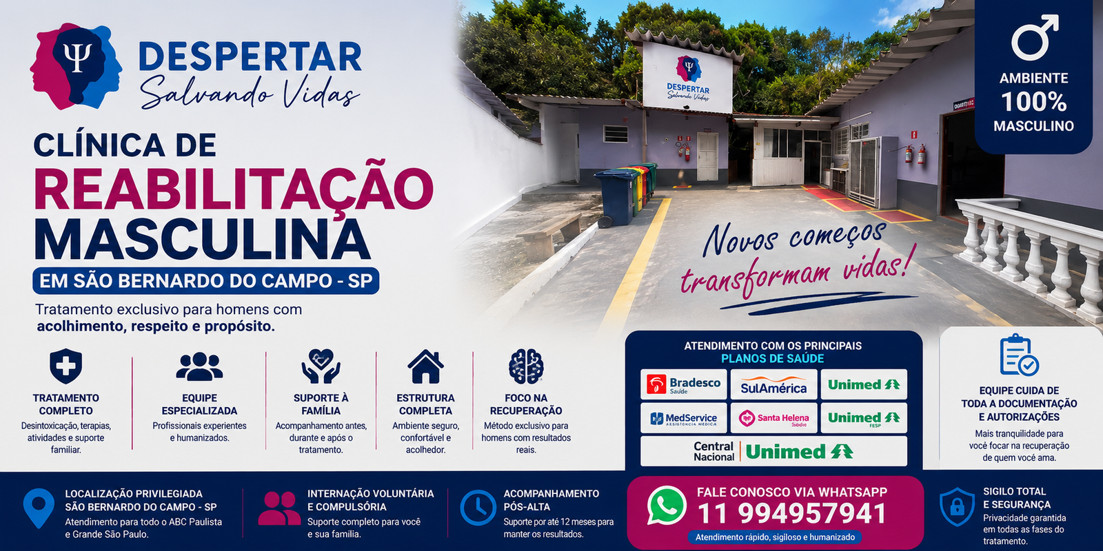 clínica de reabilitação masculina são bernardo do campo